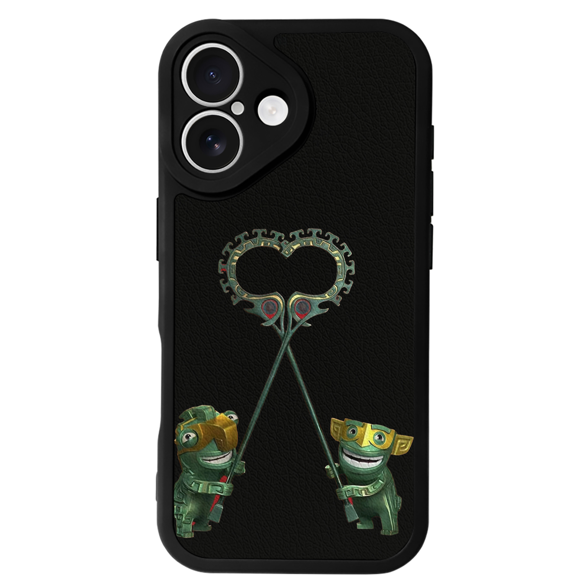 （画像用） Ne Zha 2 ナタ 魔童の大暴れ 【iPhone 16シリーズ対応】シリコンスマホケース（レザー調） 材質：シリコン